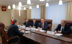 Губернатор Роман Бусаргин провел рабочую встречу с директором Департамента поддержки новых бизнесов Госкорпорации «Росатом» Дмитрием Байдаровым
