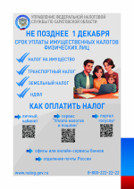 Продолжается кампания по уплате имущественных налогов физических лиц за 2024 год